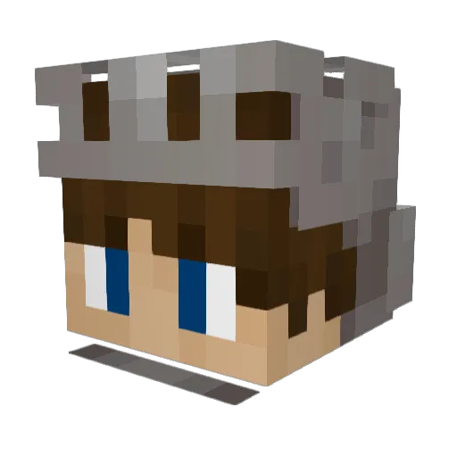 Manewto Minecraft avatar head, 3D render