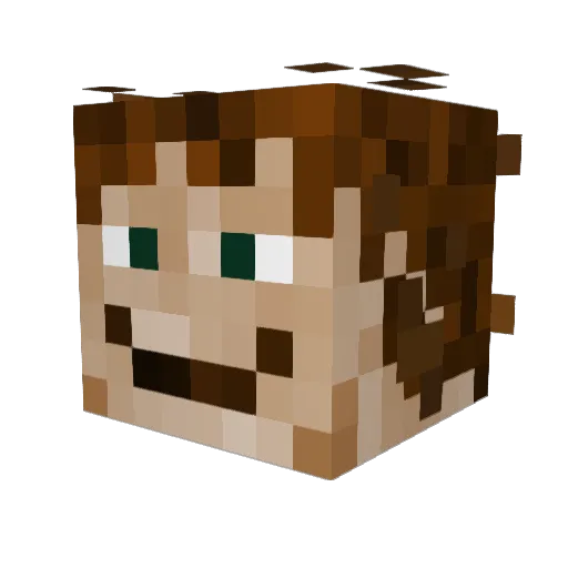 Manfrotto Minecraft avatar head, 3D render