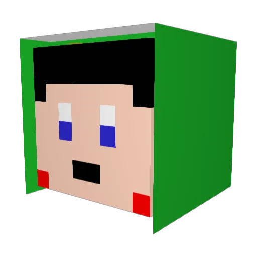 Mang0_0re Minecraft avatar head, 3D render
