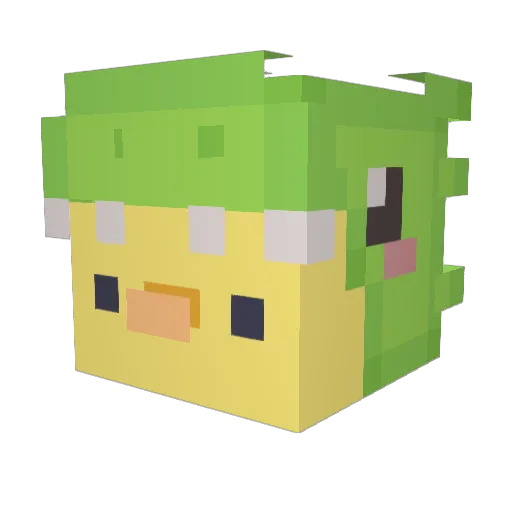 Mang0s_0 Minecraft avatar head, 3D render