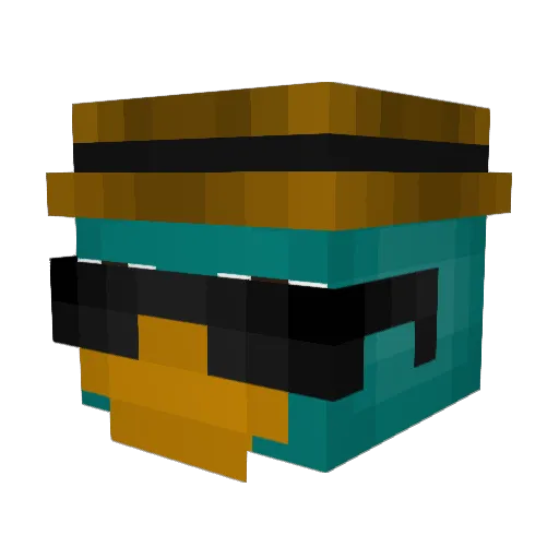Mang0ss Minecraft avatar head, 3D render