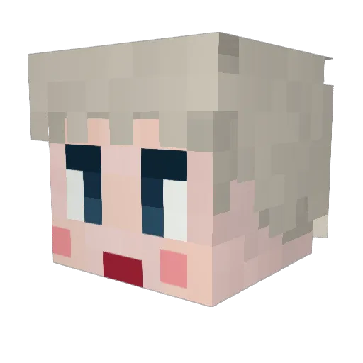 MangWO_O Minecraft avatar head, 3D render