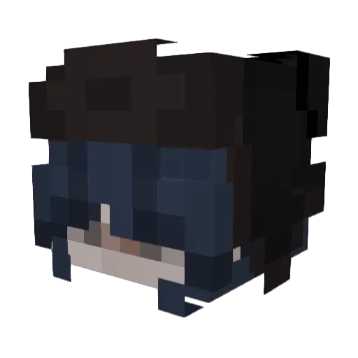 MangaJasy_ Minecraft avatar head, 3D render