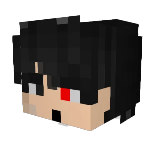 MangaMaD Minecraft avatar head, 3D render