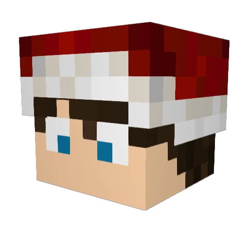 MangaPvP Minecraft avatar head, 3D render