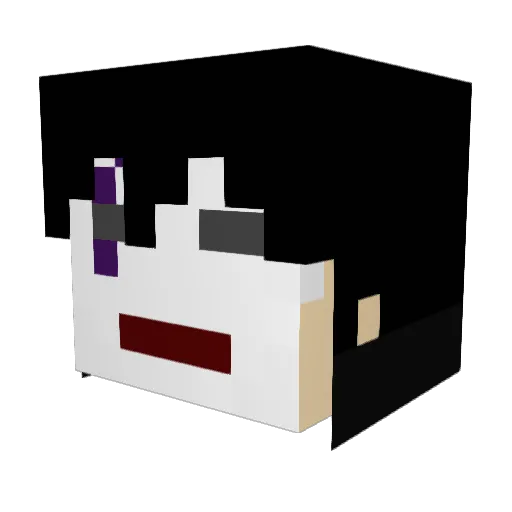 MangaWarrior Minecraft avatar head, 3D render