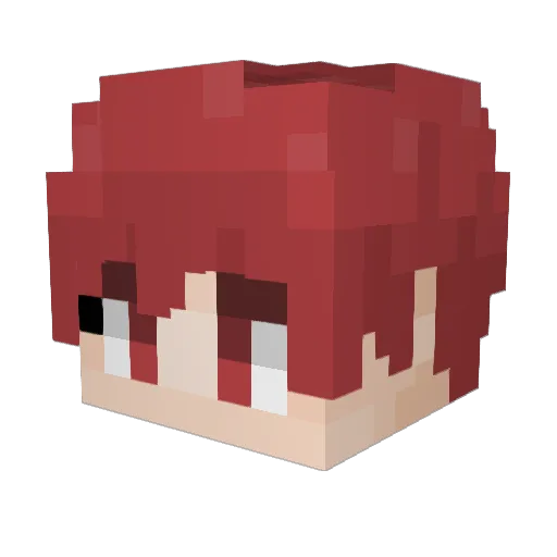 Mangake Minecraft avatar head, 3D render