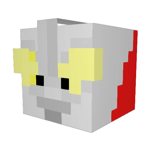 Mangan_Denchi Minecraft avatar head, 3D render