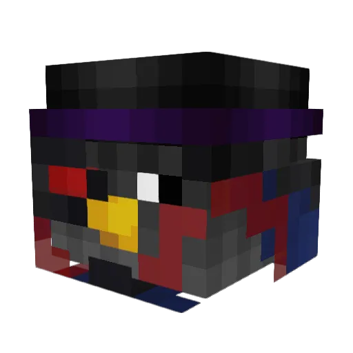 Mangarin4ik Minecraft avatar head, 3D render