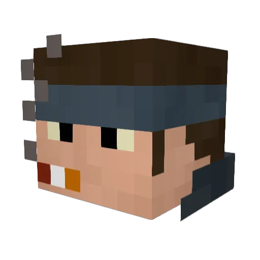 Mangel_ Minecraft avatar head, 3D render