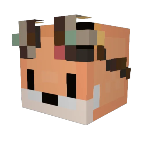 Mangeur_2_Sable Minecraft avatar head, 3D render