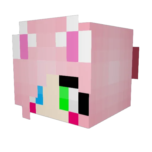 Mangle45 Minecraft avatar head, 3D render