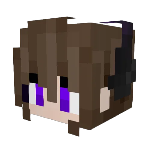 MangleTheWolf10 Minecraft avatar head, 3D render