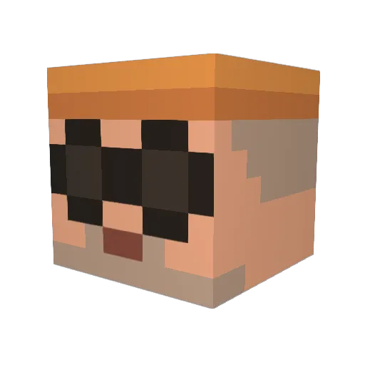 Mangler1 Minecraft avatar head, 3D render