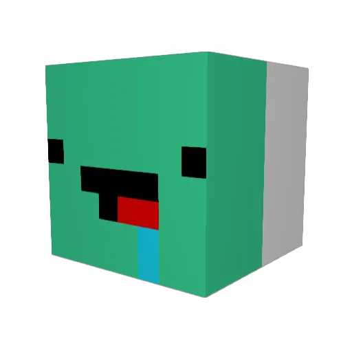Manglonaboy Minecraft avatar head, 3D render