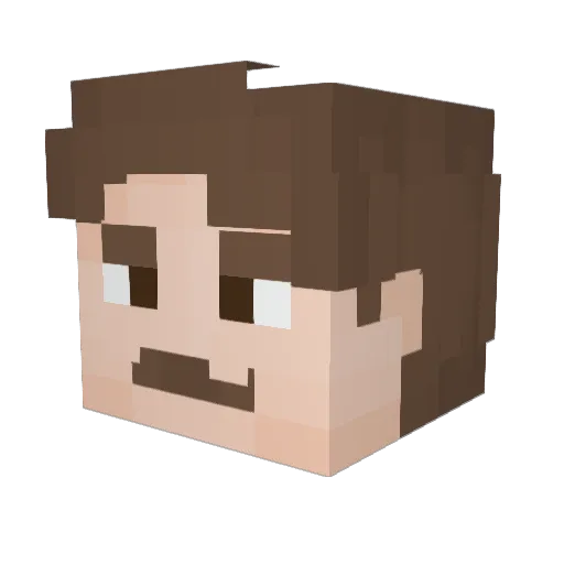 Mango4an Minecraft avatar head, 3D render