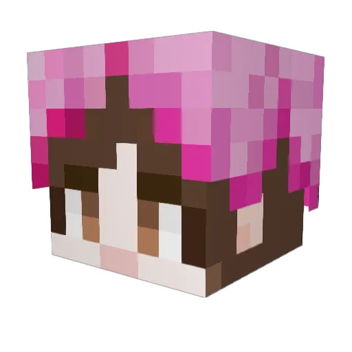 Mango616 Minecraft avatar head, 3D render