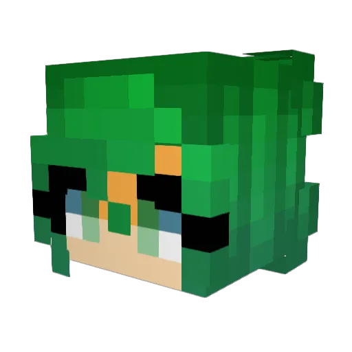 MangoBirdy Minecraft avatar head, 3D render