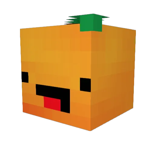 MangoLPS Minecraft avatar head, 3D render