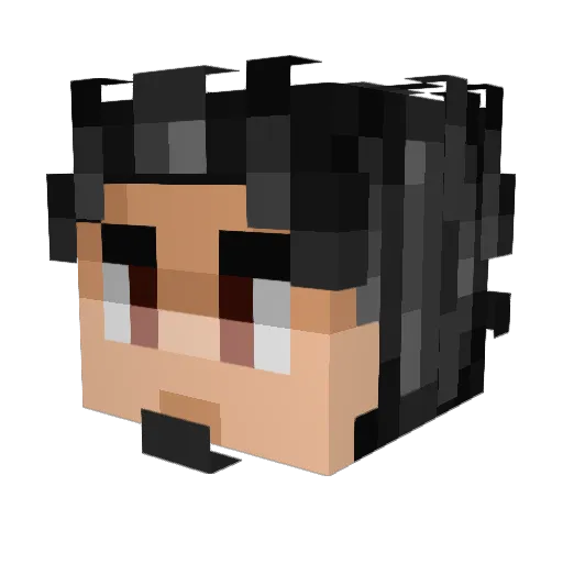 MangoMan214 Minecraft avatar head, 3D render