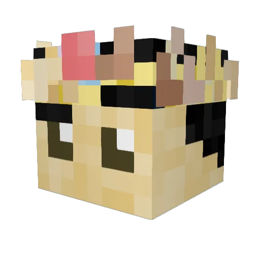 MangoMan3001 Minecraft avatar head, 3D render
