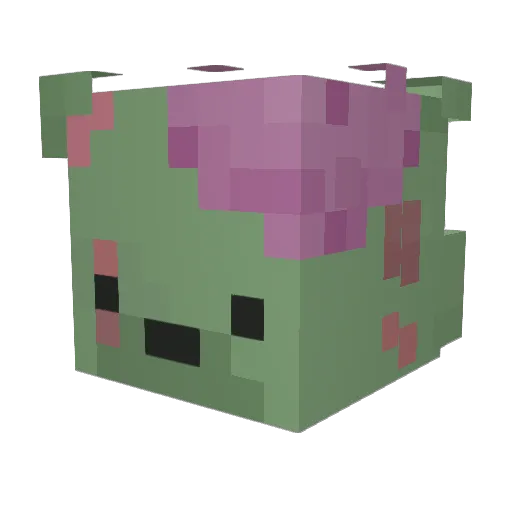 MangoMedStyle Minecraft avatar head, 3D render