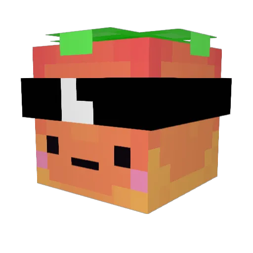 MangoMofo Minecraft avatar head, 3D render