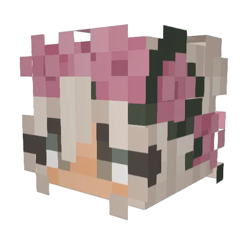 MangoPlus Minecraft avatar head, 3D render