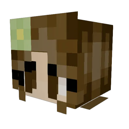 MangoRose Minecraft avatar head, 3D render