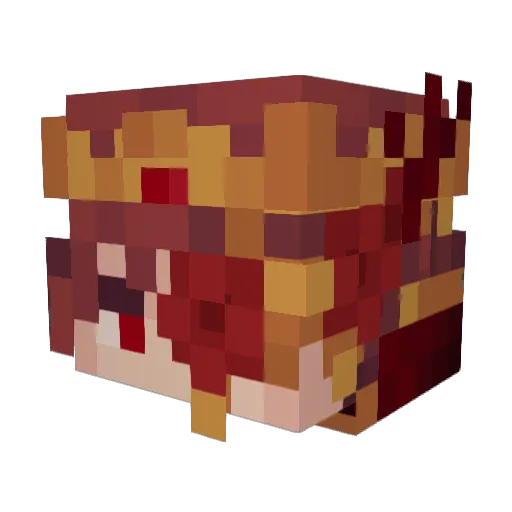 MangoSpongeCake Minecraft avatar head, 3D render
