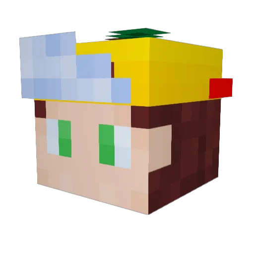 Mango_PL Minecraft avatar head, 3D render