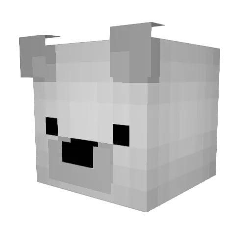 Mangocars Minecraft avatar head, 3D render