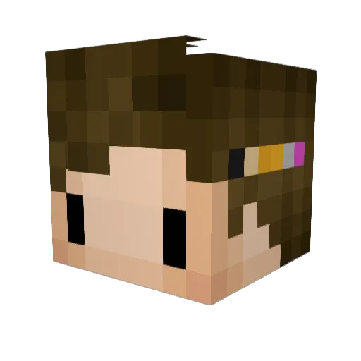 Mangoes Minecraft avatar head, 3D render