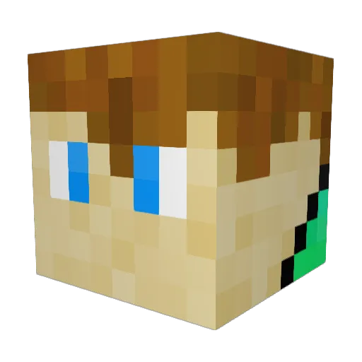 Mangofan_ Minecraft avatar head, 3D render