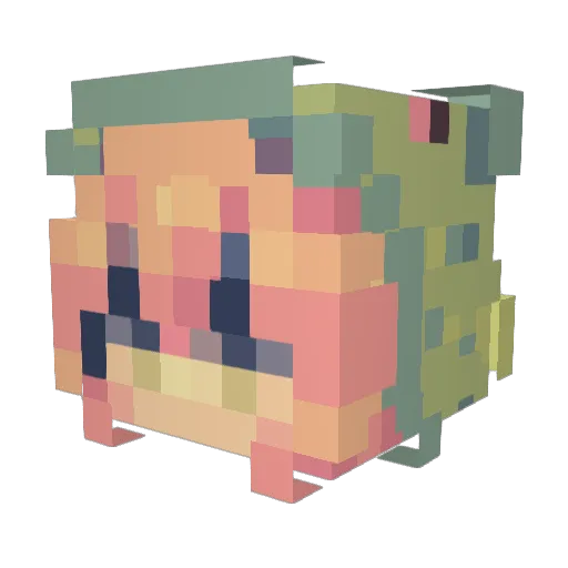 Mangofied_ Minecraft avatar head, 3D render