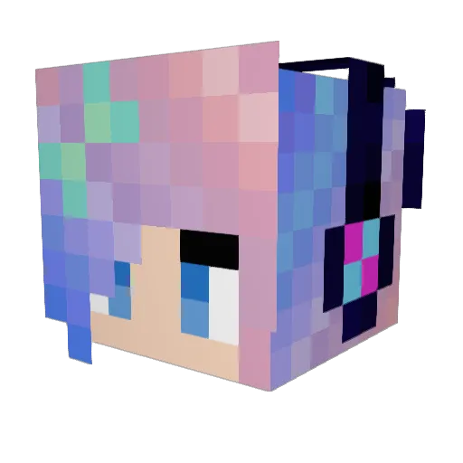 Mangofruit47 Minecraft avatar head, 3D render