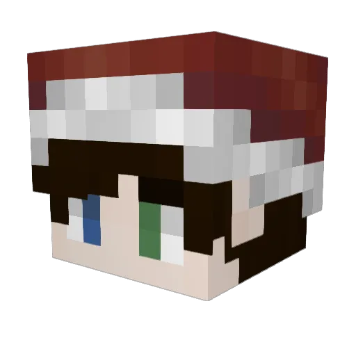 Mangoholik Minecraft avatar head, 3D render