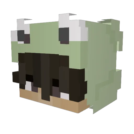 Mangomunncher Minecraft avatar head, 3D render