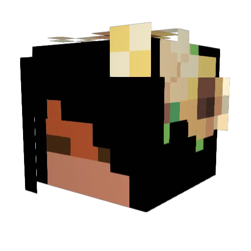 Mangonificent Minecraft avatar head, 3D render