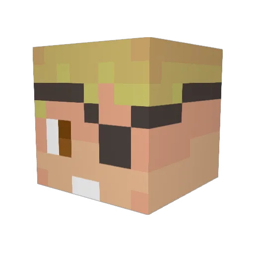 Mangonuts420 Minecraft avatar head, 3D render