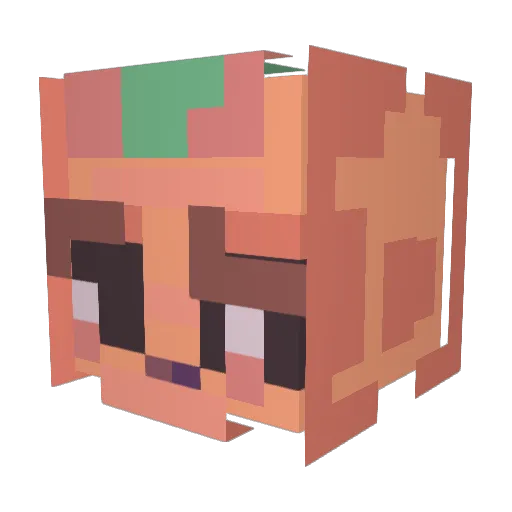 MangooDoll Minecraft avatar head, 3D render