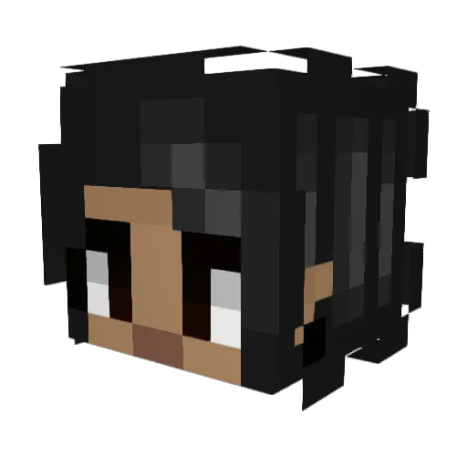 Mangothea Minecraft avatar head, 3D render
