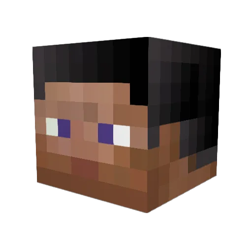Mangraa Minecraft avatar head, 3D render
