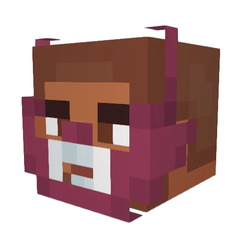 ManguKing Minecraft avatar head, 3D render