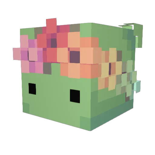 ManguPangu Minecraft avatar head, 3D render