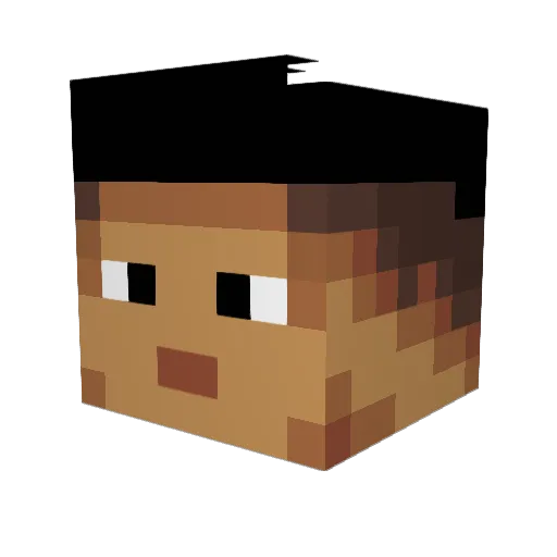 Manguar Minecraft avatar head, 3D render
