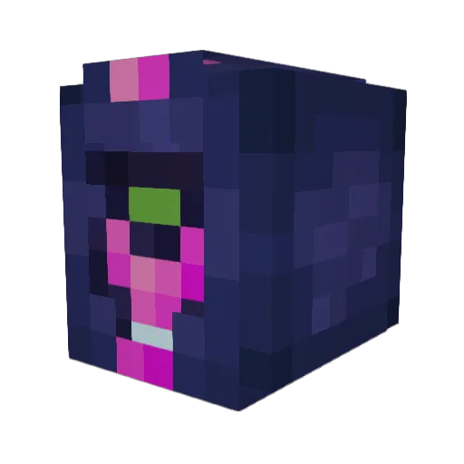 Manhaess_ Minecraft avatar head, 3D render