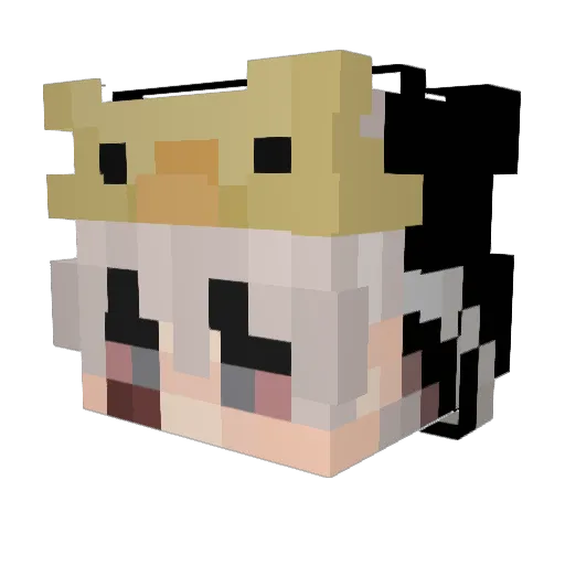 Manhal_lo Minecraft avatar head, 3D render