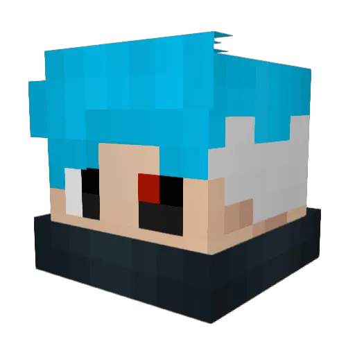 Manhass Minecraft avatar head, 3D render