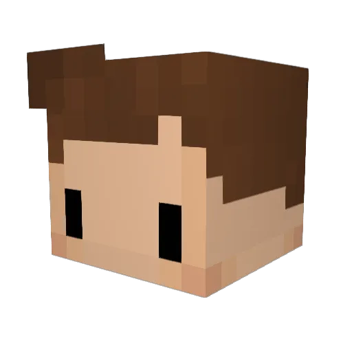 Manher_ Minecraft avatar head, 3D render